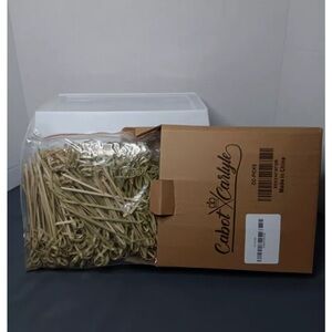 Cabot & Carlyle Bamboo Cocktail Picks 300 Pack 4.1 inch W/Looped Knot